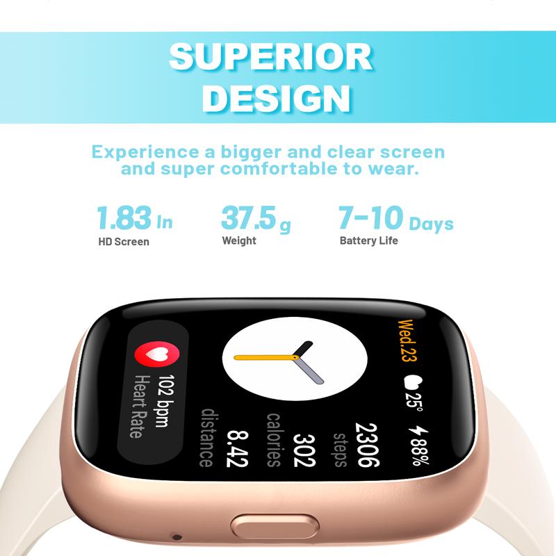 ⌚ 50 % RABATT! Smartklocka för kvinnor och män – ring och ta emot samtal, över 100 sportlägen, sömnspårare och IP68-vattentät! 💪📲