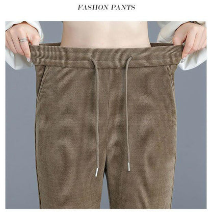 🔥Varm försäljning 🔥 Joggerbyxor för kvinnor med varm plysch Corduroy （50% OFF)