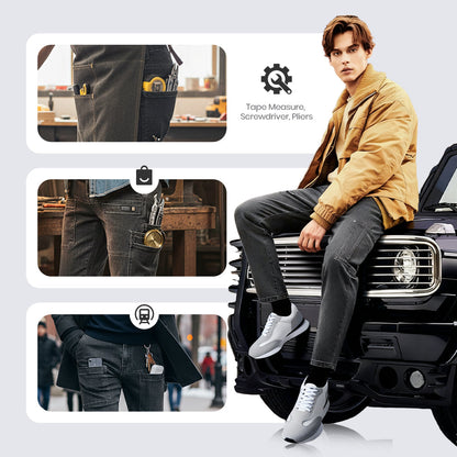 🔥50 % RABATT👖Slim fit-jeans med 6 fickor för herr