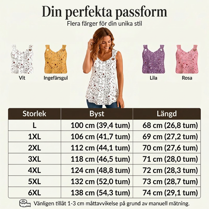 🌸 50% RABATT NU! ✨ Damtopp med Blomstertryck – Snygg V-ringning & Luftig Passform – Ett Sommarplagg Du Måste Ha 🌞