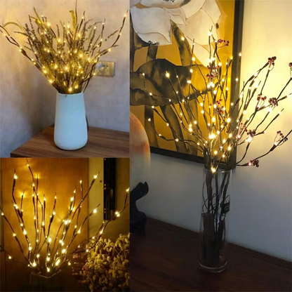 🎄Julkampanj 50 % rabatt🎄LED-ljusgirlander med pilkvistar, batteridrivna kvistljus