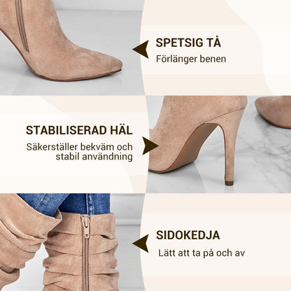 💖Limiterad försäljning 50% rabatt💖Stövlar med Hög Klack och Spetsig Tå