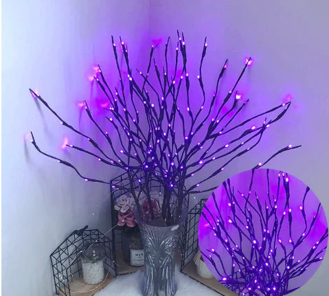 🎄Julkampanj 50 % rabatt🎄LED-ljusgirlander med pilkvistar, batteridrivna kvistljus