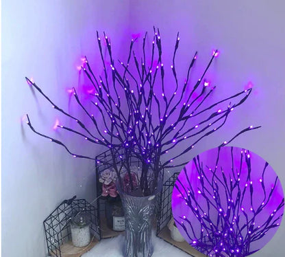 🎄Julkampanj 50 % rabatt🎄LED-ljusgirlander med pilkvistar, batteridrivna kvistljus