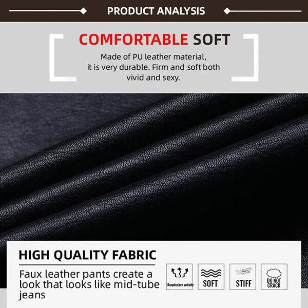 S-formade leggings i PU-läder