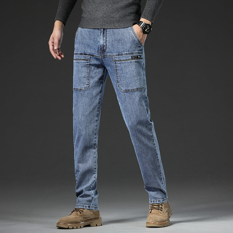 🔥50 % RABATT👖Slim fit-jeans med 6 fickor för herr