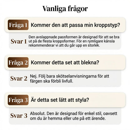 Nya ankomster📦 Avslappnat set med topp och byxor med dragsko för dam