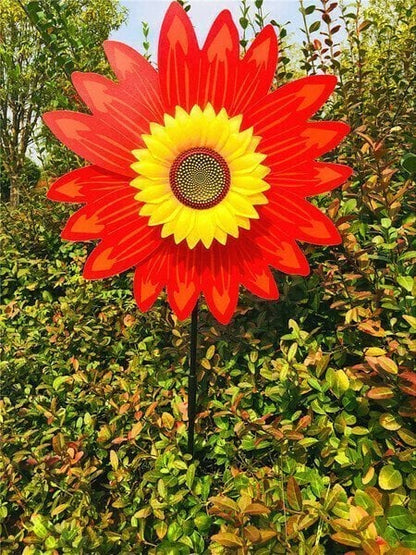 🎉 Färgglad solros-väderkvarn – för dekoration utomhus och på gården🌻