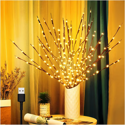 🎄Julkampanj 50 % rabatt🎄LED-ljusgirlander med pilkvistar, batteridrivna kvistljus