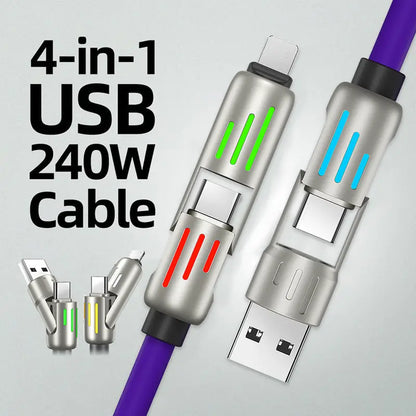 🔥Hot Sale🔥240W 4-i-1 USB C-kabel