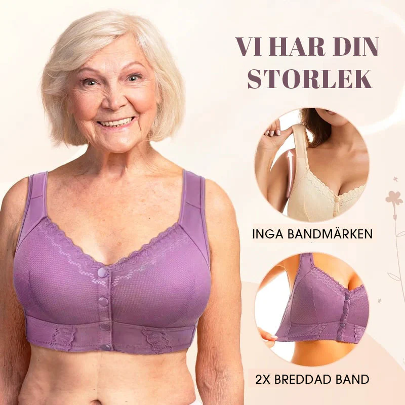 🔥Sista dagen Köp 1 och få 2 gratis 🔥2024 Ny andningsbar bh med framknäppning för äldre