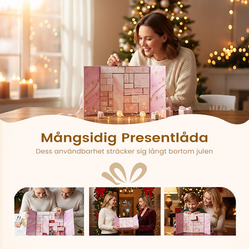 🎁 24 dagar med överraskningar — Rosa marmoradventkalender 2025