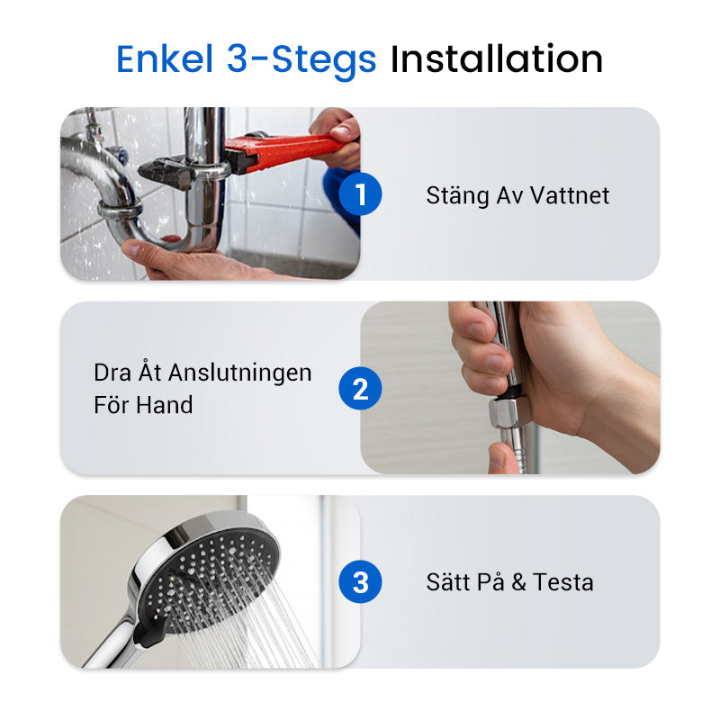 Justerbar Regndusch med Högtryck