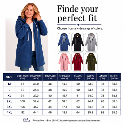 🔥Sista dagen med erbjudandet: 50 % rabatt🔥✨Fleece-tröjor med huva och dragkedja för damer