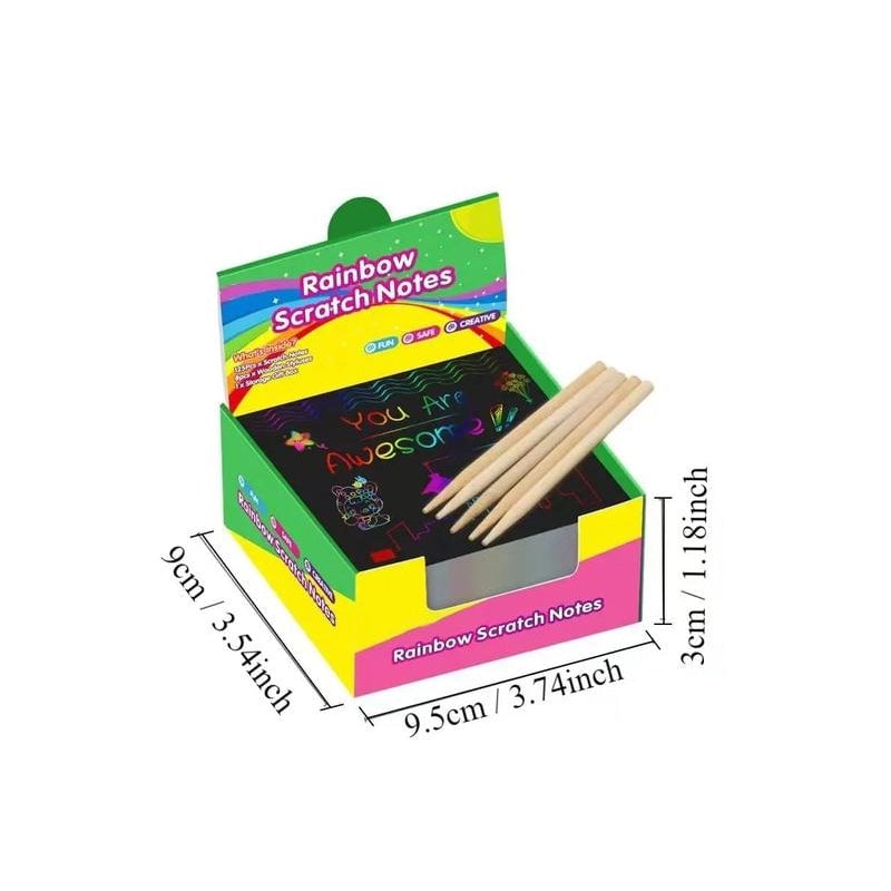 🎅Julklapp 49%OFF-【100 st/1 Set】DIY Rainbow Magic Scratch Paper Art Set