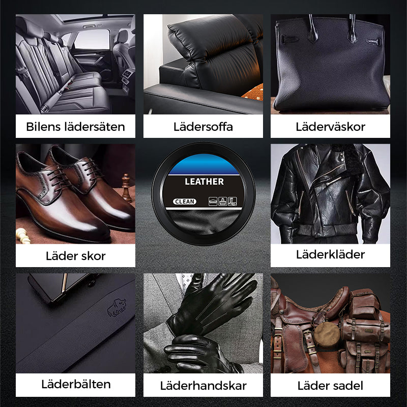 ✨ Rengörings- och vårdkräm för läder – djupgående rengöring med naturliga oljor för möbler, bilsäten och tillbehör 🛋️🌟