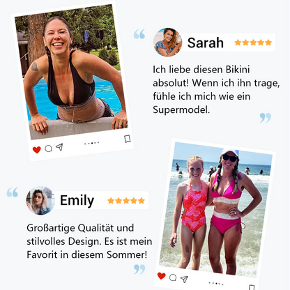 🔥2026 Ny stil 50% rabatt💥Bikinset med hög midja, magkontroll och färgblocksdesign👙