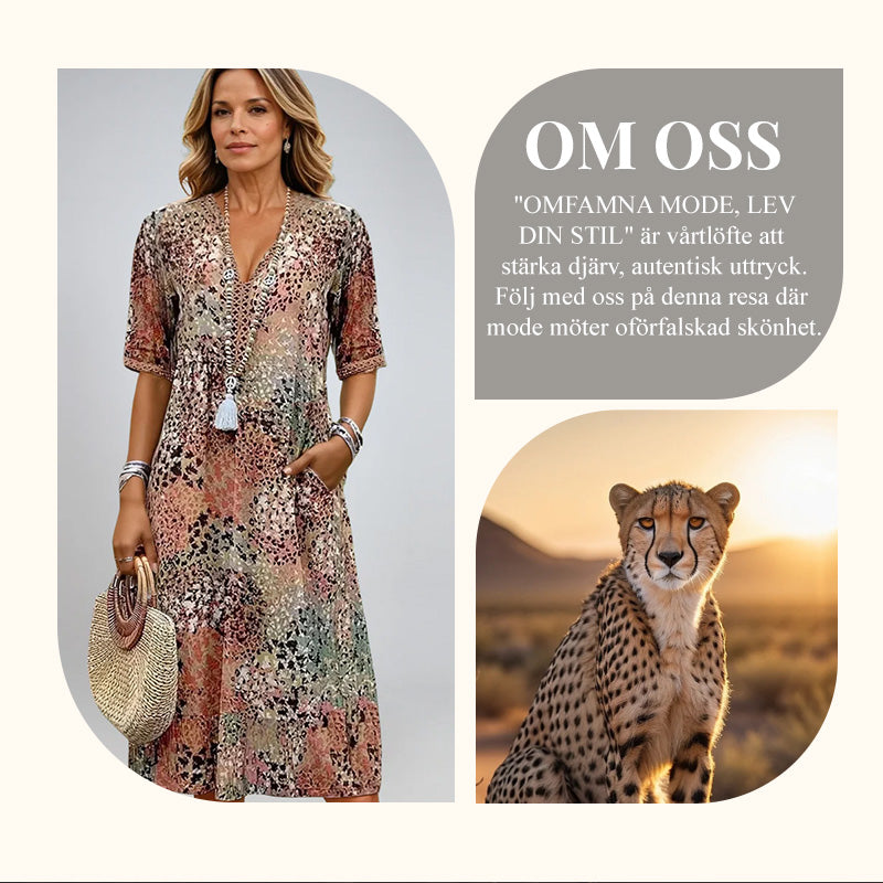 Safari Chic Leopard Klänning