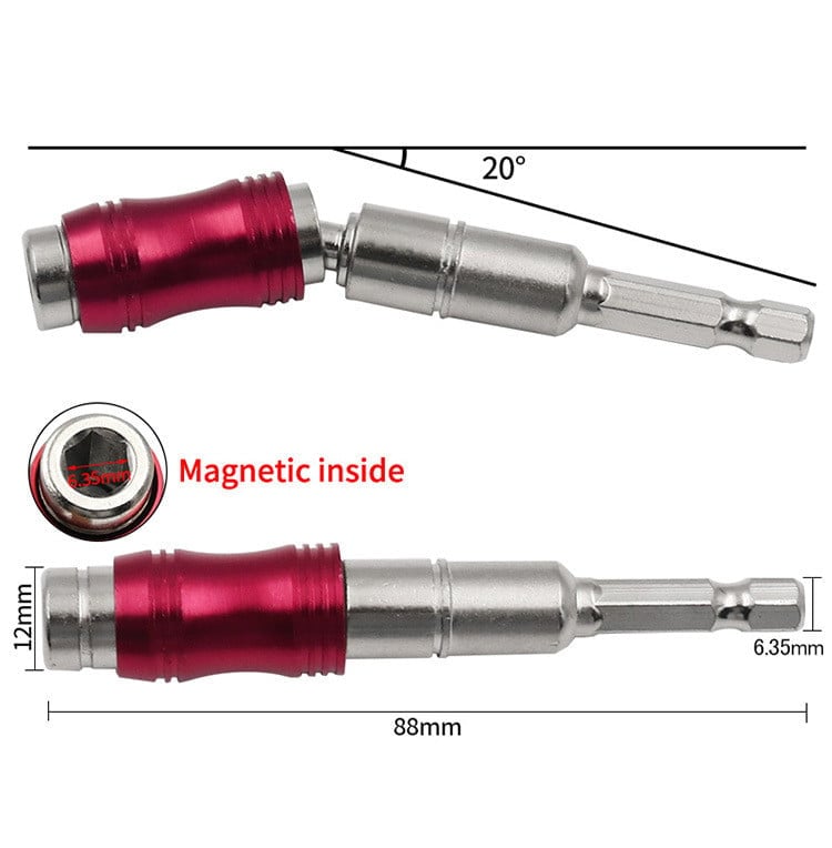 Magnetisk svängbar bitsspetshållare