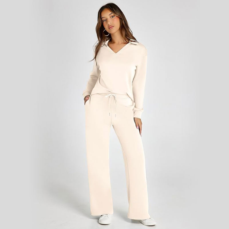 🔥2-delade set för kvinnor Outfits Casual långärmade sweatshirts Set