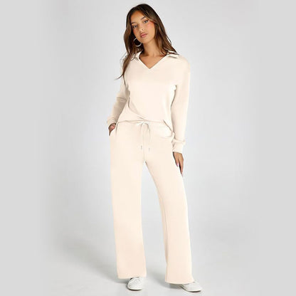 🔥2-delade set för kvinnor Outfits Casual långärmade sweatshirts Set