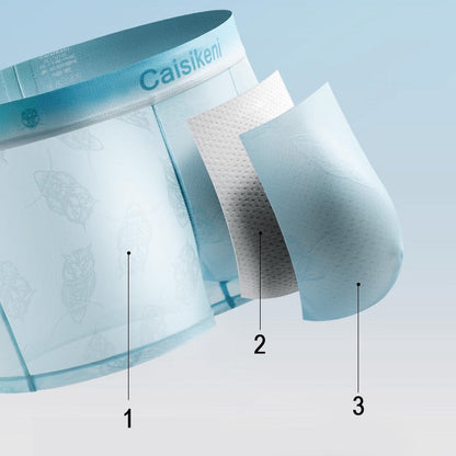 Svalkande, andningsaktiva boxershorts med elastisk midjeresår för män