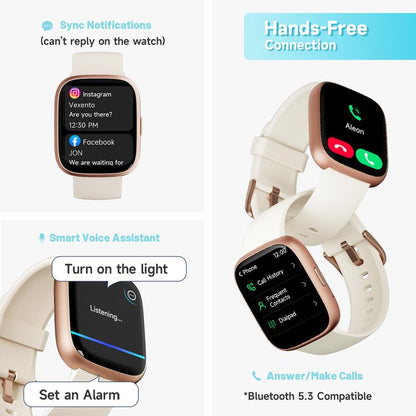 ⌚ 50 % RABATT! Smartklocka för kvinnor och män – ring och ta emot samtal, över 100 sportlägen, sömnspårare och IP68-vattentät! 💪📲