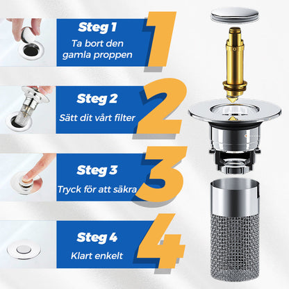 🔥Begränsad försäljning 49% rabatt🔥Särskilda överraskningar：Universellt avloppsfilter för diskbänk💦