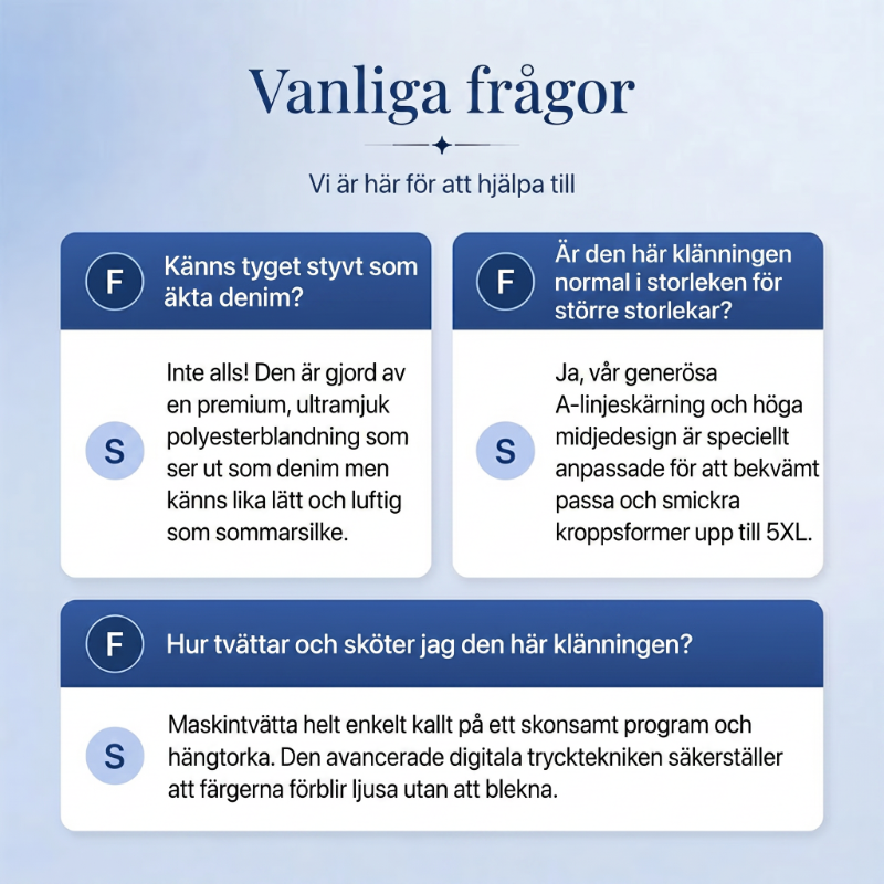 🔥 50% RABATT 👗 Klänning i tvådelat utförande med denimtryck (imitation) ✨ Trendig lager-på-lager-look med elegant passform & bekväm känsla hela dagen 💙