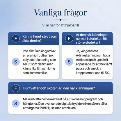 🔥 50% RABATT 👗 Klänning i tvådelat utförande med denimtryck (imitation) ✨ Trendig lager-på-lager-look med elegant passform & bekväm känsla hela dagen 💙