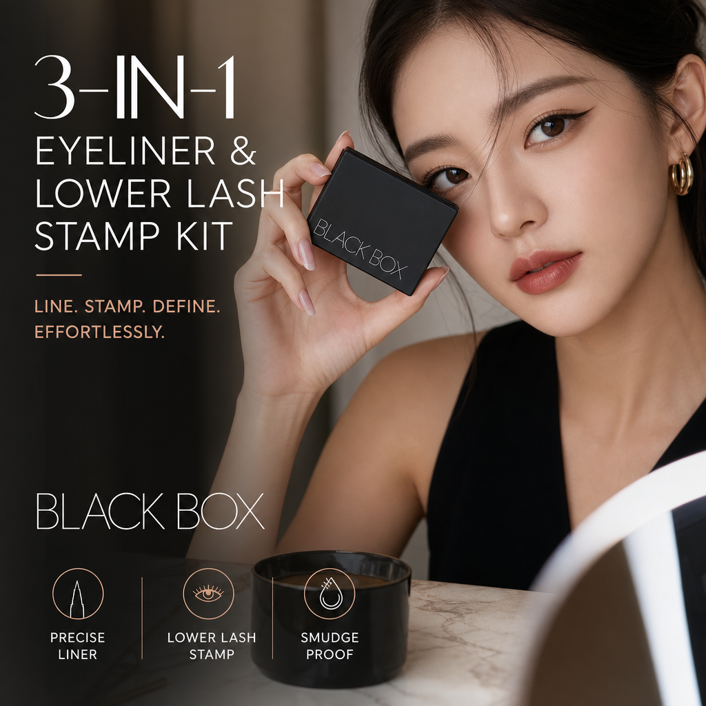 ✨50% RABATT NU! ✨3-i-1 Eyeliner och Undre Fransstämpelkit