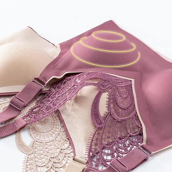 🦋 48% RABATT NU! 👙 Bygellös BH med Fjärilsbroderi – Is-silke Komfort & Lyft – Perfekt för Plus Size – Bär Hela Dagen 💕