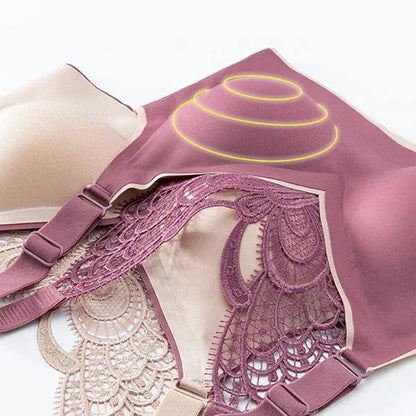 🦋 48% RABATT NU! 👙 Bygellös BH med Fjärilsbroderi – Is-silke Komfort & Lyft – Perfekt för Plus Size – Bär Hela Dagen 💕