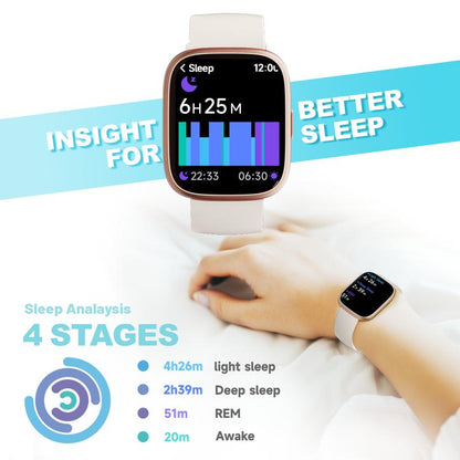 ⌚ 50 % RABATT! Smartklocka för kvinnor och män – ring och ta emot samtal, över 100 sportlägen, sömnspårare och IP68-vattentät! 💪📲