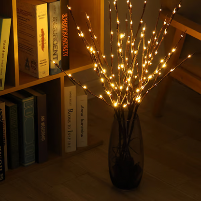 🎄Julkampanj 50 % rabatt🎄LED-ljusgirlander med pilkvistar, batteridrivna kvistljus