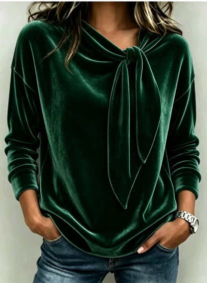 Nyhet✨ 🌸 Oversized blus i glansig sammetskvalitet