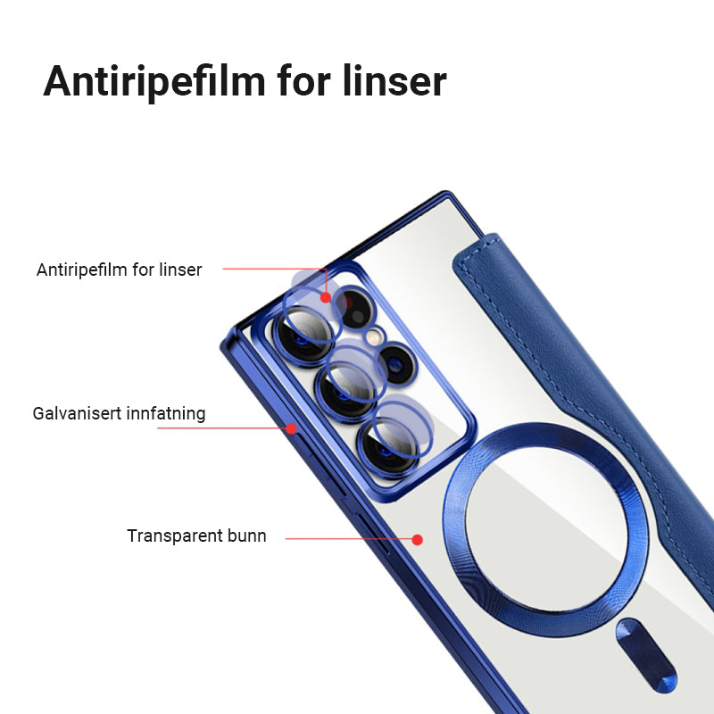 📱2025 Nytt lädertexturerat flip-mobiltelefonfodral för Samsung （Köp den andra till halva priset）