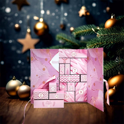 🎁 24 dagar med överraskningar — Rosa marmoradventkalender 2025