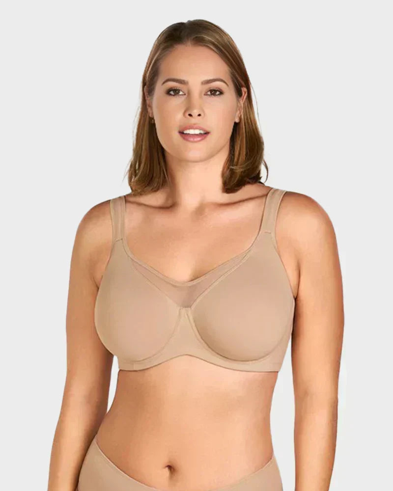 👙 50% RABATT NU! Elegant, lätt BH med full täckning i stora storlekar – bygelstöd, tunna ovadderade kupor & breda axelband – perfekt för vardagslyft och naturlig siluett ✨💖