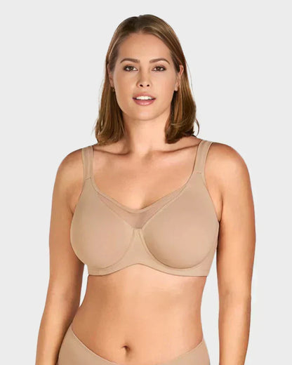 👙 50% RABATT NU! Elegant, lätt BH med full täckning i stora storlekar – bygelstöd, tunna ovadderade kupor & breda axelband – perfekt för vardagslyft och naturlig siluett ✨💖