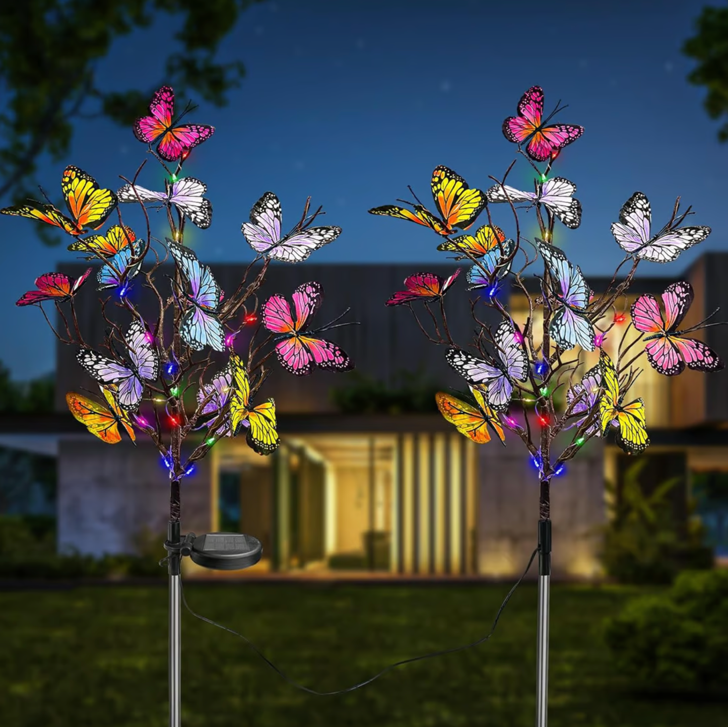 🔥KÖP MER SPARA MER🔥🦋Solcellslampor för utomhusbruk i form av fjärilar💐