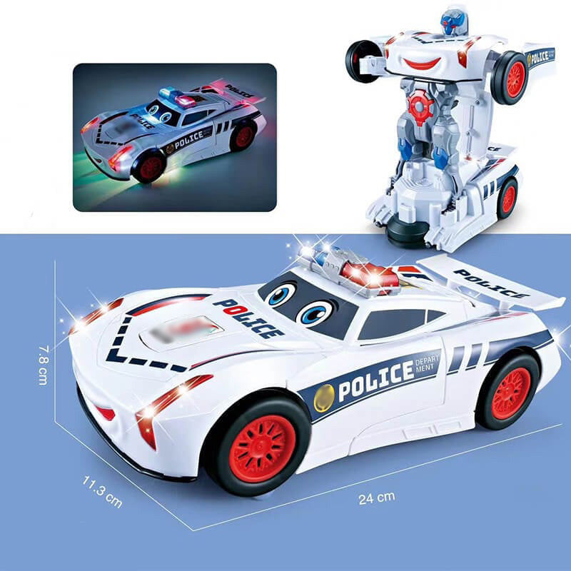 🔥2024 HOT SALE🔥Elektrisk Universal Deformation Police Toy Car