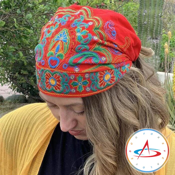 100% handgjorda broderade bandana kepsar