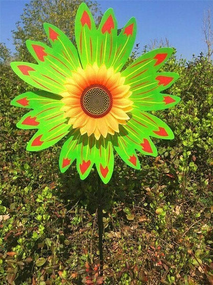 🎉 Färgglad solros-väderkvarn – för dekoration utomhus och på gården🌻