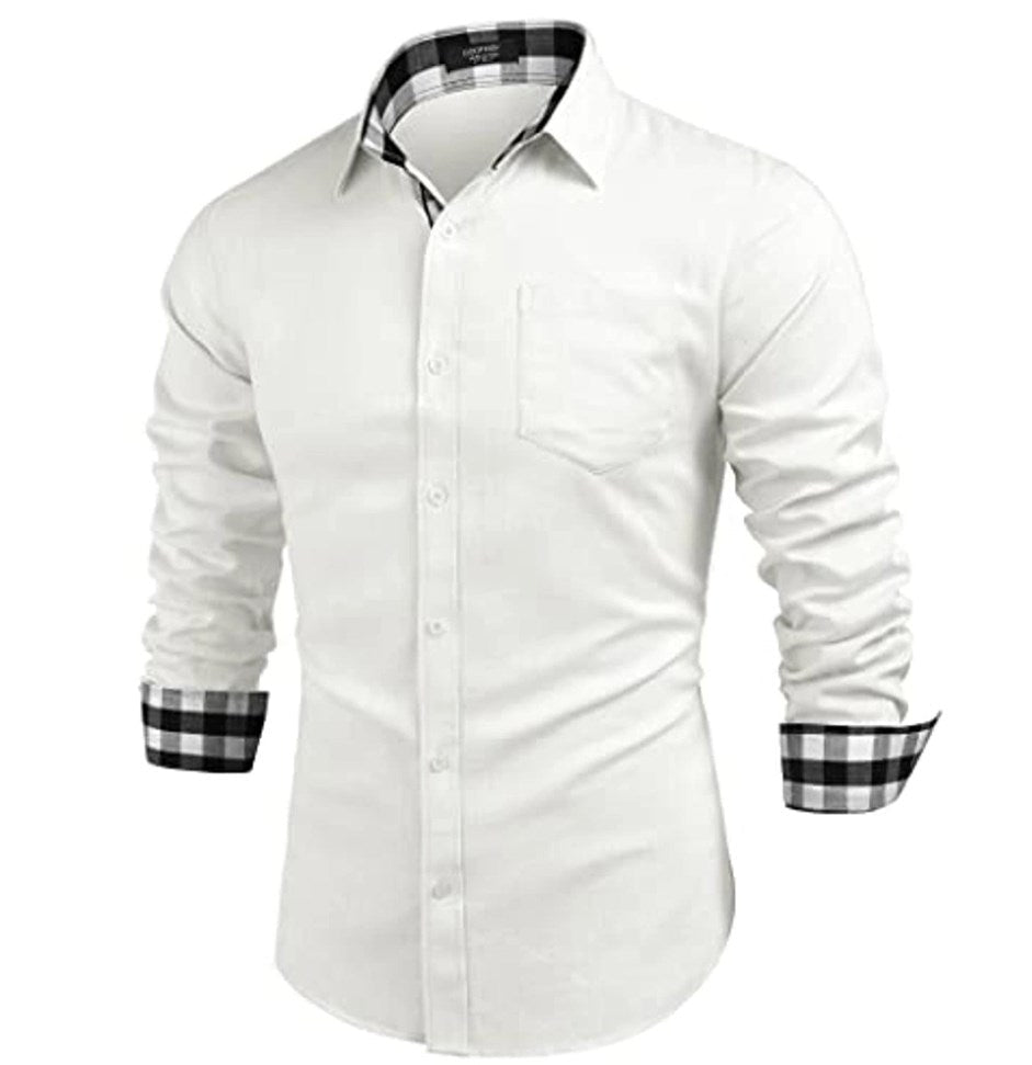 2024 Summer Gentleman Panelklädd Casual Knoppar Pocket Blus