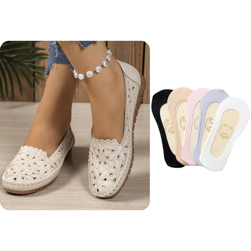 🔥Sista dagen på rean: 50 % rabatt — Bekväma, lätta och snygga ortopediska skor för kvinnor med öppen design.