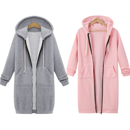 🔥Sista dagen med erbjudandet: 50 % rabatt🔥✨Fleece-tröjor med huva och dragkedja för damer