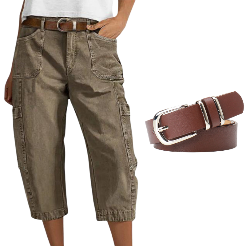 👖 50% RABATT NU! 🌿 Kvinnors Avslappnade Casual Cargokapriser – Rymliga Fickor, Andningsbart Tyg & Avslappnad Passform – Vardagskomfort, Redo För Varmt Väder ✨