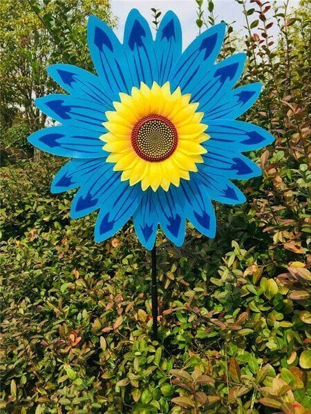 🎉 Färgglad solros-väderkvarn – för dekoration utomhus och på gården🌻