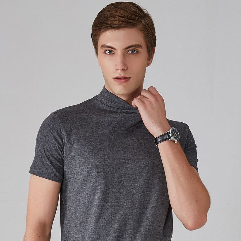 🎁2024 nyår Hot Sale🎁Hög hals Slim Fit T-shirt för män-BUY 3 FÅ GRATIS FRAKT